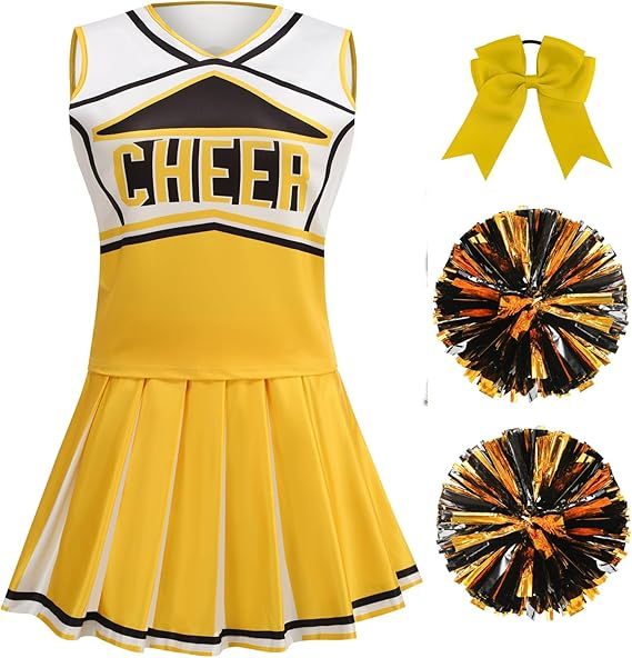 Women Cheerleader Costume School Girls Cheer 4-piece set