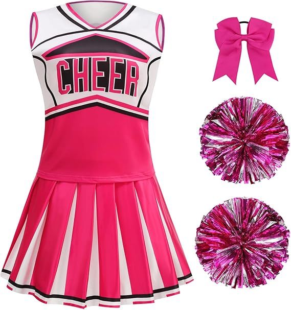 Women Cheerleader Costume School Girls Cheer 4-piece set