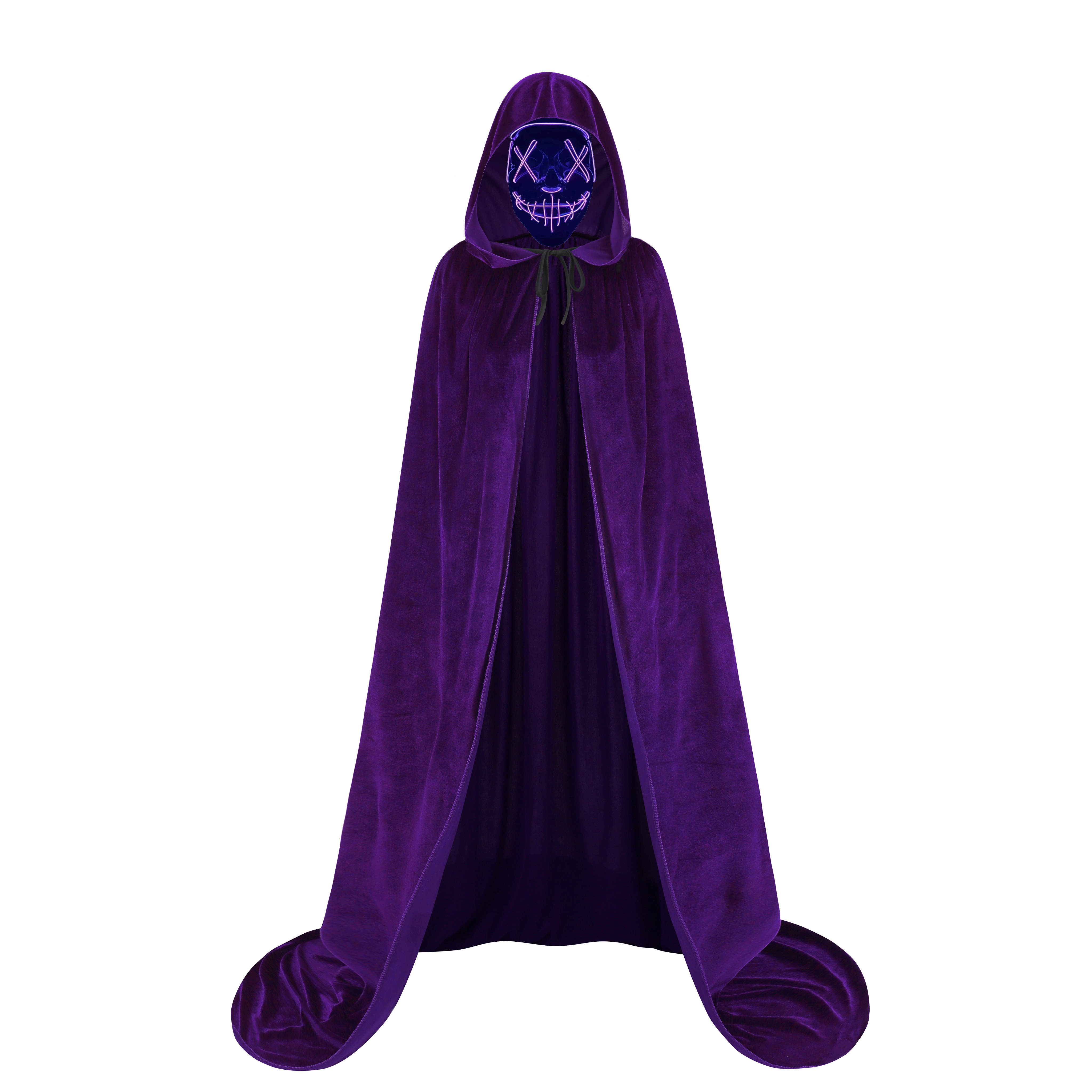 Unisex Halloween Cloak with Hood Velvet Hooded Cape
