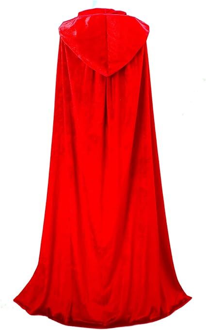 Unisex Halloween Cloak with Hood Velvet Hooded Cape