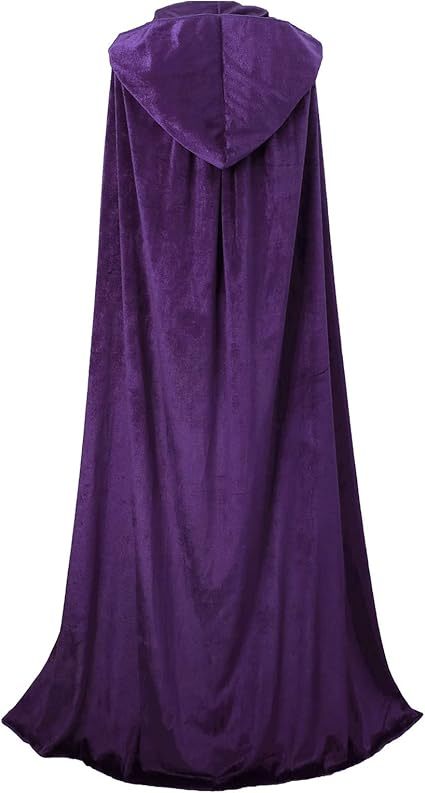 Unisex Halloween Cloak with Hood Velvet Hooded Cape