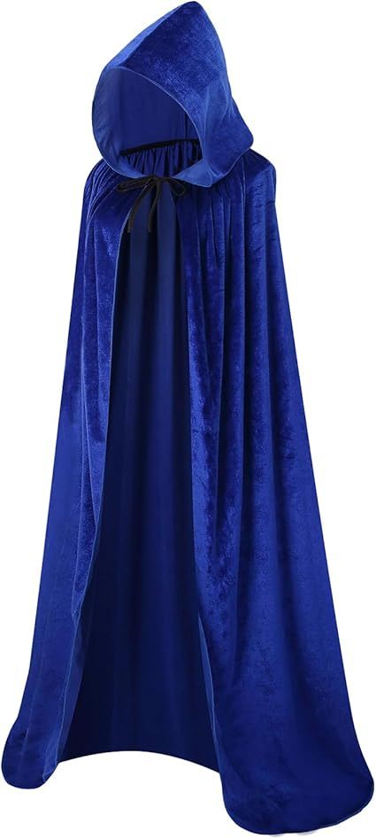 Unisex Halloween Cloak with Hood Velvet Hooded Cape
