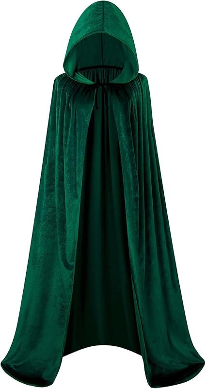 Unisex Halloween Cloak with Hood Velvet Hooded Cape
