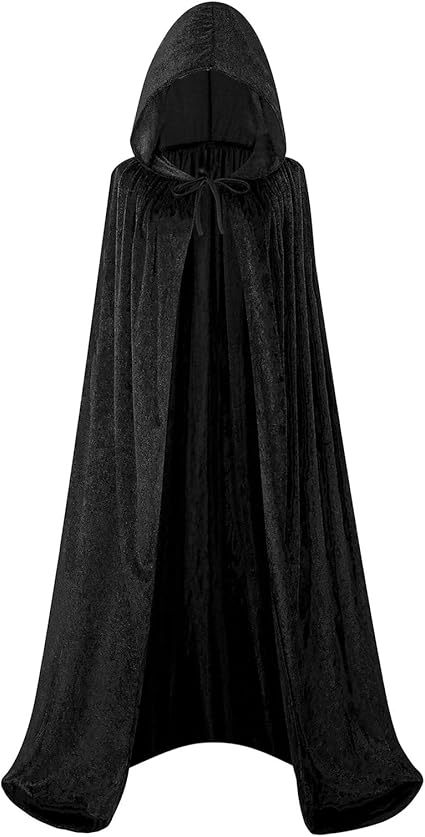 Unisex Halloween Cloak with Hood Velvet Hooded Cape