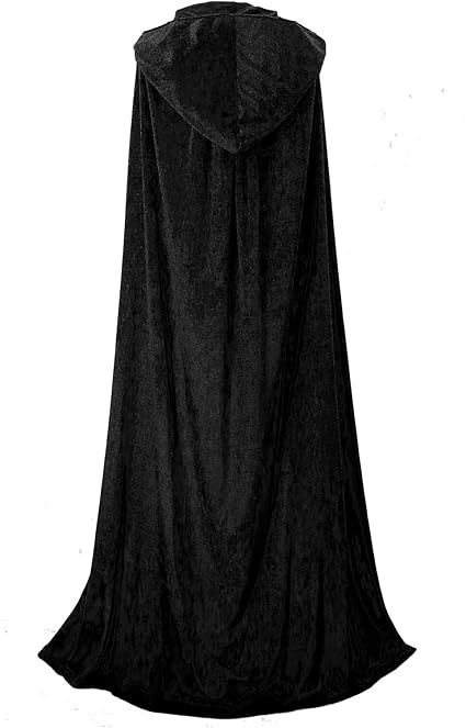 Unisex Halloween Cloak with Hood Velvet Hooded Cape