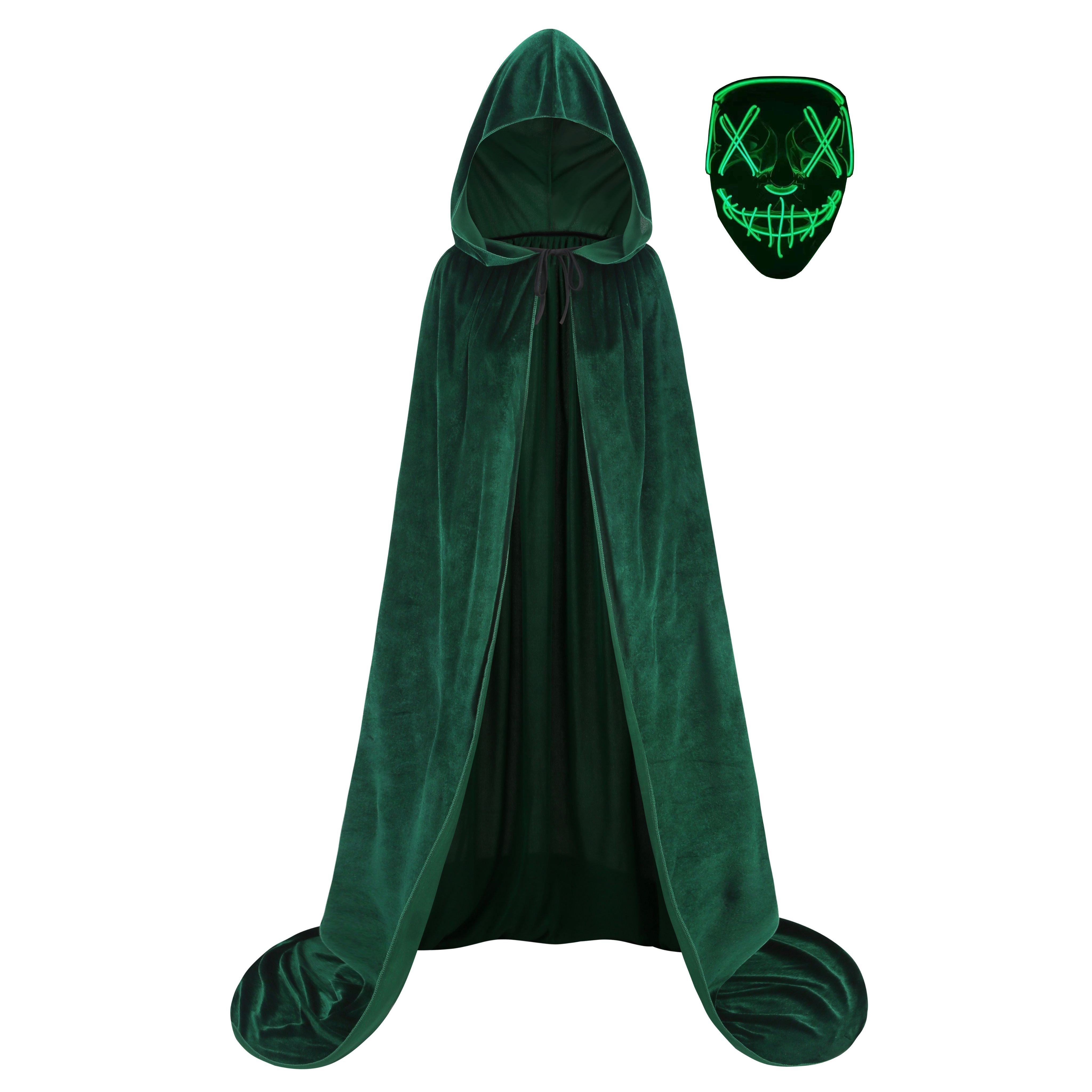 Unisex Halloween Cloak with Hood Velvet Hooded Cape