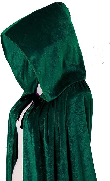 Unisex Halloween Cloak with Hood Velvet Hooded Cape