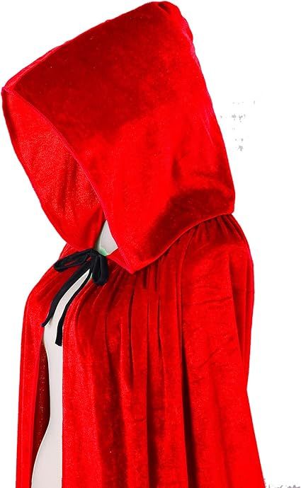 Unisex Halloween Cloak with Hood Velvet Hooded Cape