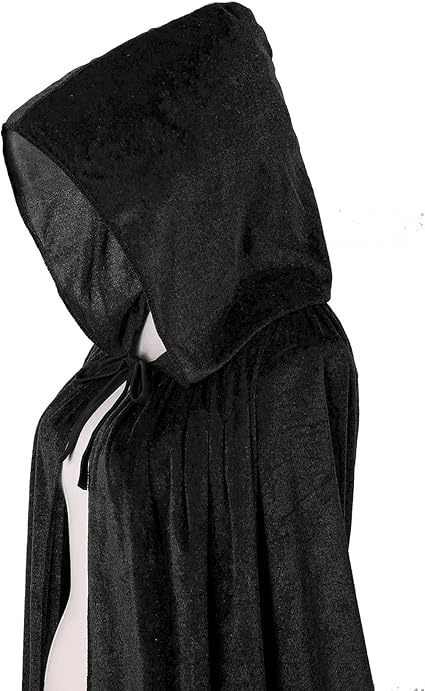Unisex Halloween Cloak with Hood Velvet Hooded Cape