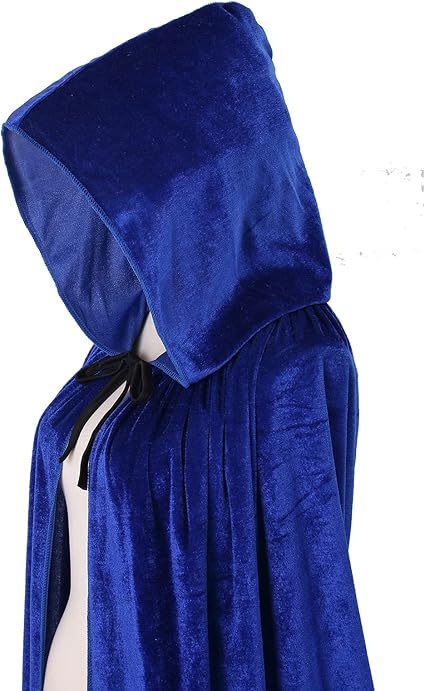 Unisex Halloween Cloak with Hood Velvet Hooded Cape