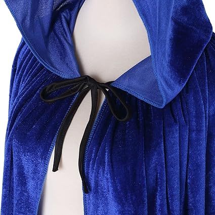 Unisex Halloween Cloak with Hood Velvet Hooded Cape