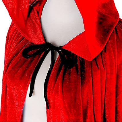 Unisex Halloween Cloak with Hood Velvet Hooded Cape