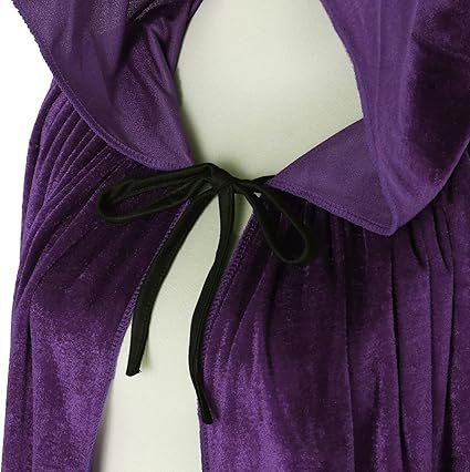 Unisex Halloween Cloak with Hood Velvet Hooded Cape