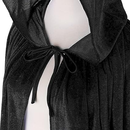 Unisex Halloween Cloak with Hood Velvet Hooded Cape