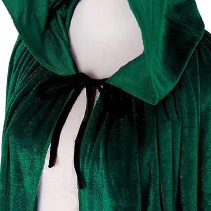 Unisex Halloween Cloak with Hood Velvet Hooded Cape
