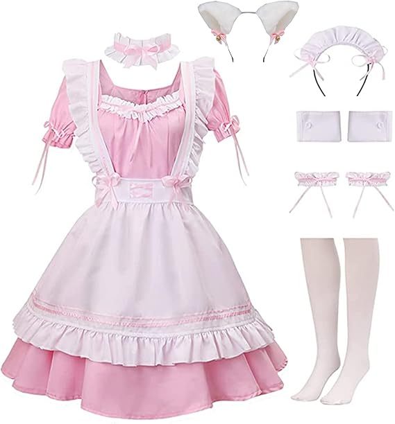 Women Cosplay Maid Fancy Dress Costume