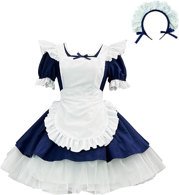 Women Cosplay Maid Fancy Dress Costume