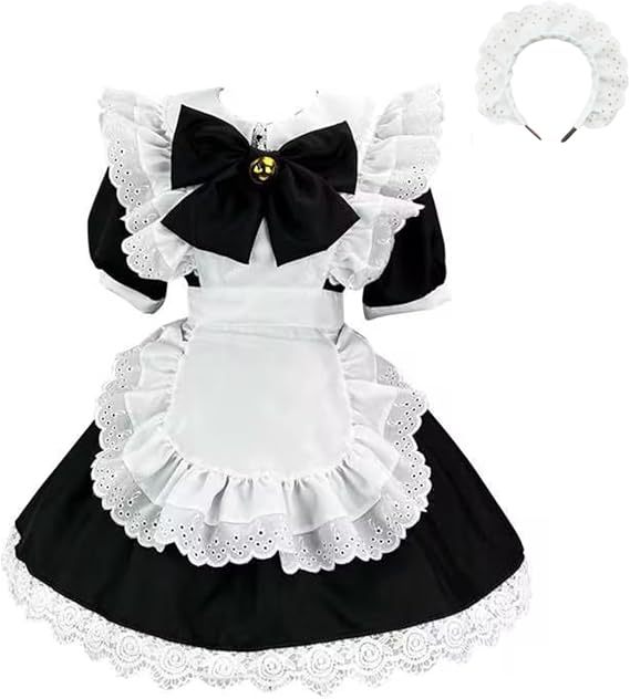 Women Cosplay Maid Fancy Dress Costume