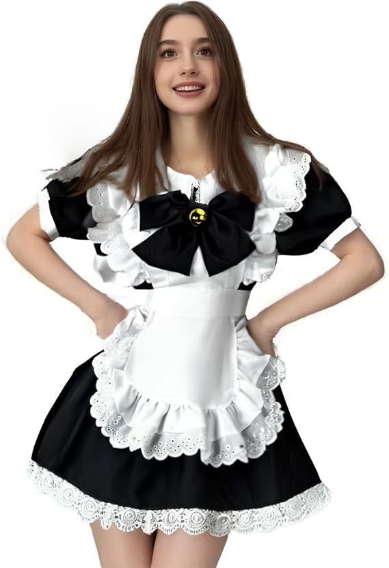 Women Cosplay Maid Fancy Dress Costume