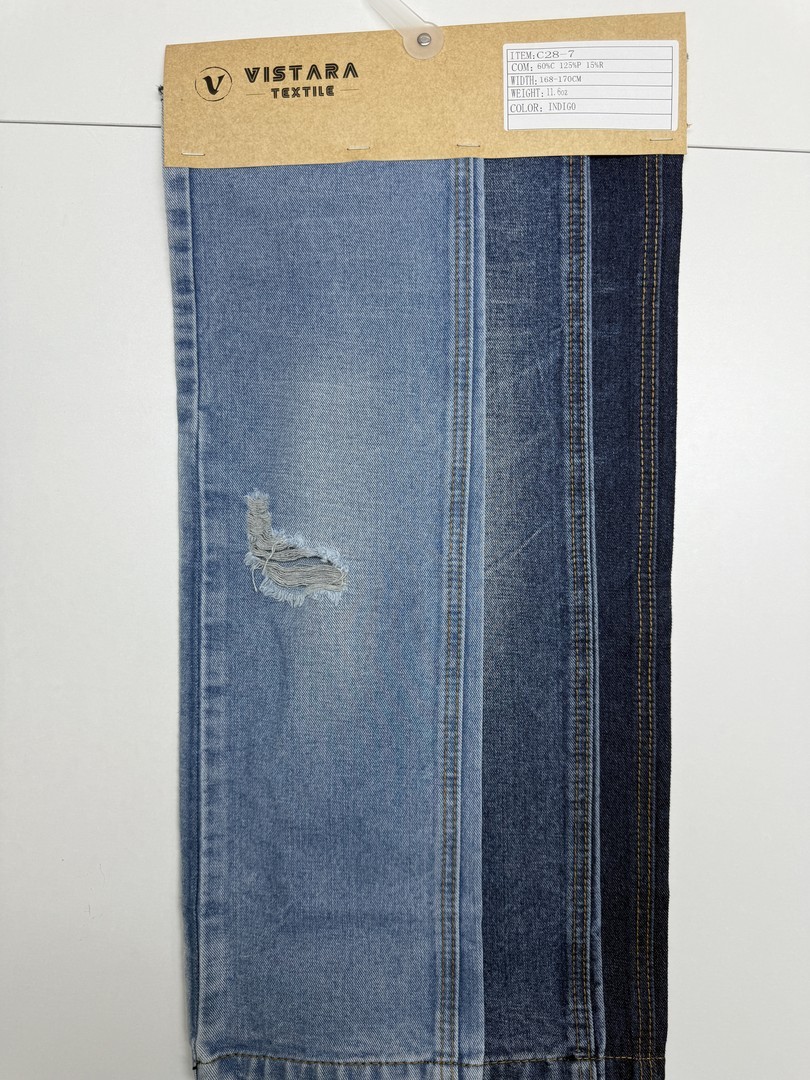 Denim Rígido C28-7 | Conforto Luxuoso Encontra Inovação Sustentável