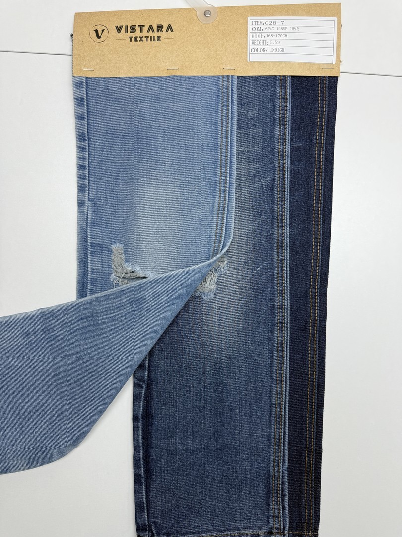 Denim Rígido C28-7 | Conforto Luxuoso Encontra Inovação Sustentável