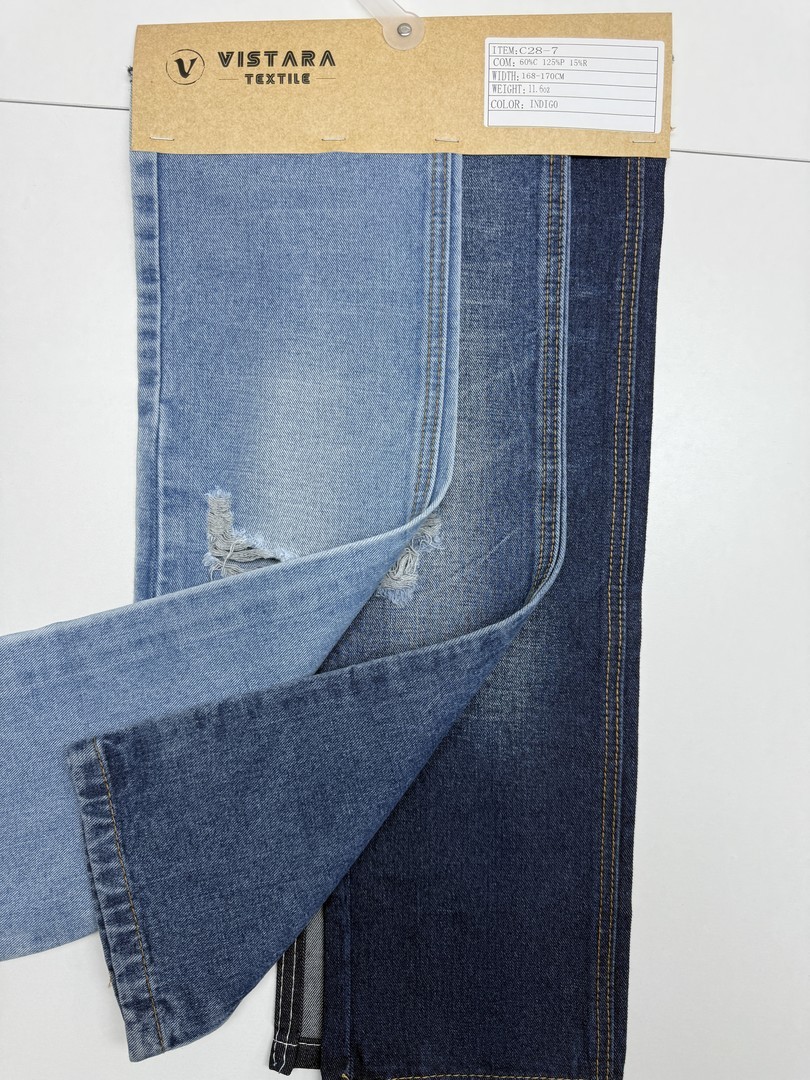 Denim Rígido C28-7 | Conforto Luxuoso Encontra Inovação Sustentável