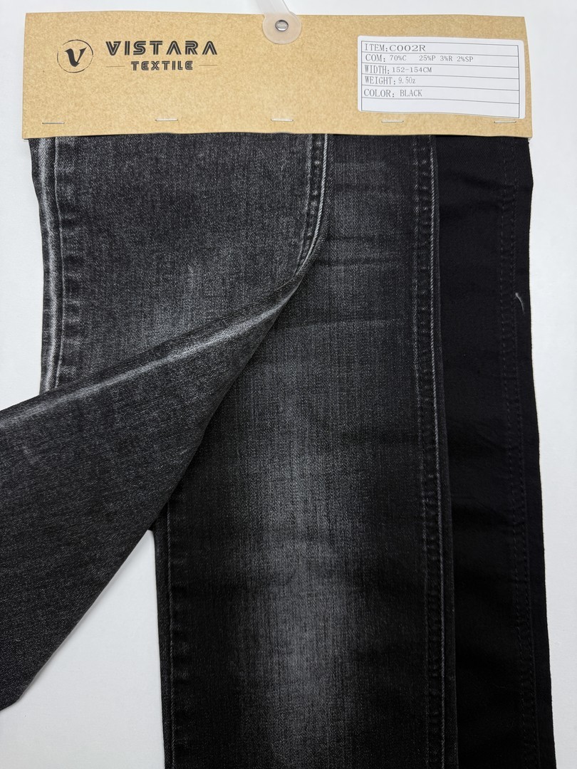 Denim noir C002R | Redéfinir la durabilité et le style des textiles modernes