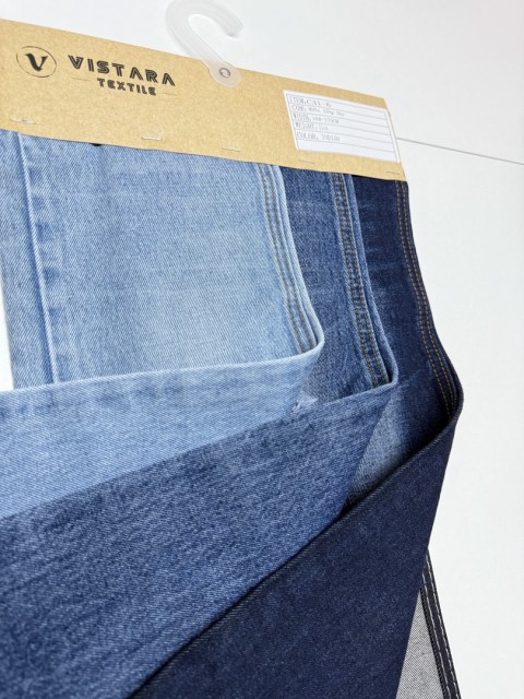 Denim Rígido C31-6 (INDIGO) | Tecido de Algodão Misto 373GSM