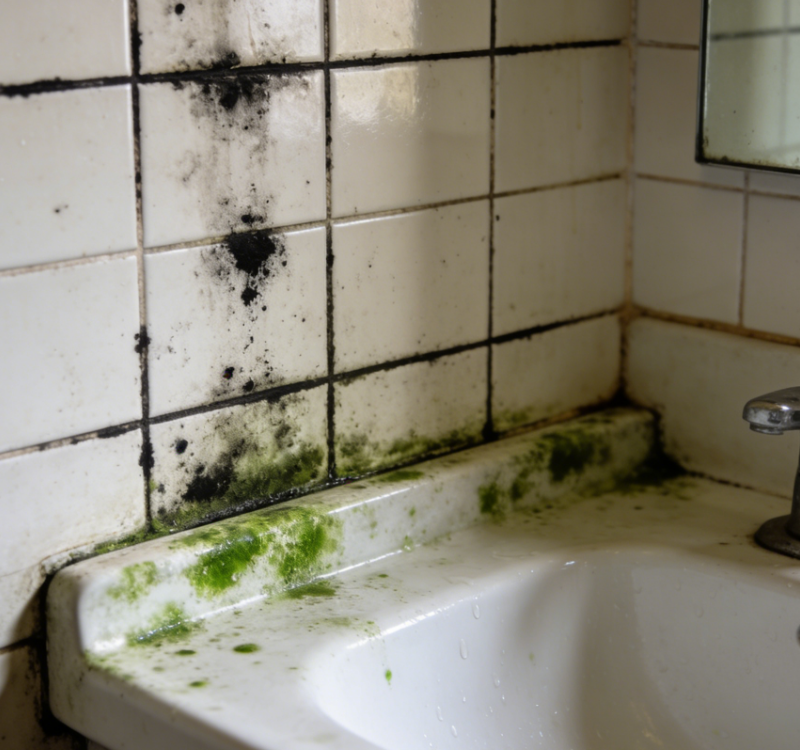 bathroom mold caused by poor ventilation