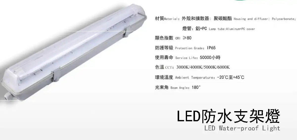 IP65 LED Water-proof Light Tri-Proof Fixture overview
