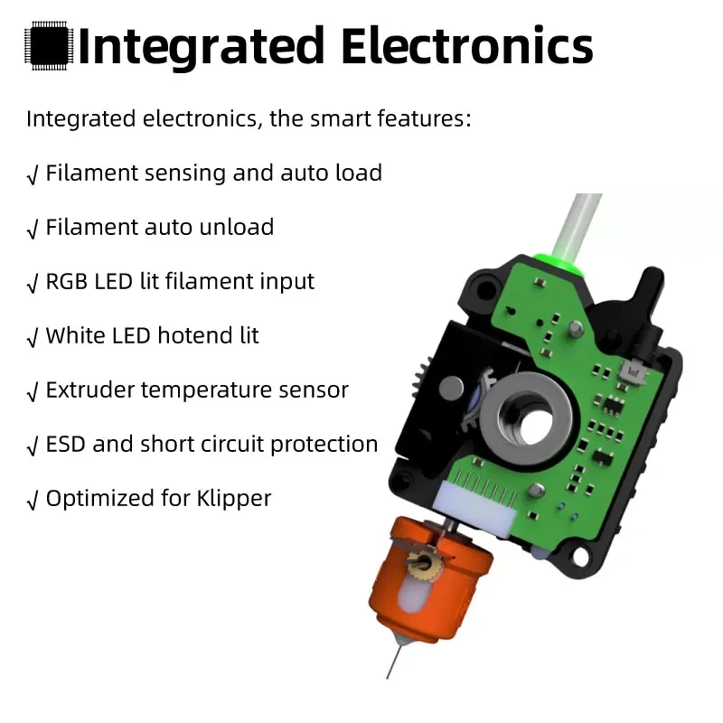 Orbiter Extruder V1.5 Dual Drive Direct With Motor Compatible With Ender 3 V2 Pro Ender5 Plus CR10 BLV Voron V2.4 Prusa MK3S Also Suit DDE-O TPU Printing