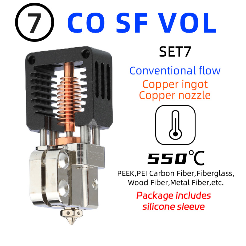 Mellow All Metal DIY NF-Crazy Hotend V6 Copper Nozzle For