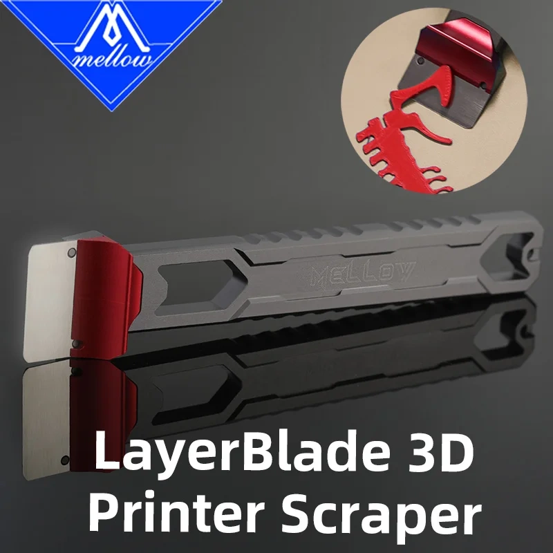 Mellow LadyerBlade 3D Printer Scraper SK5 Blade Print Removal Tool for 3D Printers – Compatible with Bambu Lab, Creality, Voron