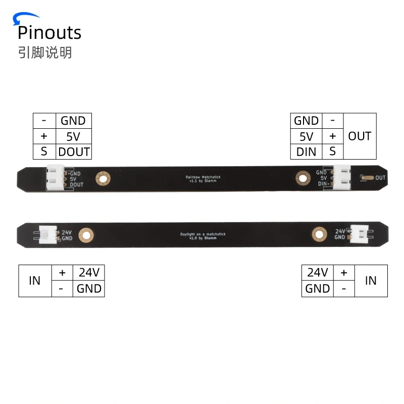 2Pcs Mellow  Daylight PCB Kit 5V RGB / White LED Bar For 3D Printer Voron 0.1/0.2 Voron 2.4 Trident 350/300/250 Micron+ Lamp Bar