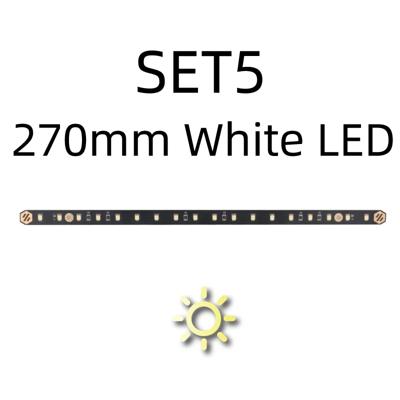 2Pcs Mellow  Daylight PCB Kit 5V RGB / White LED Bar For 3D Printer Voron 0.1/0.2 Voron 2.4 Trident 350/300/250 Micron+ Lamp Bar