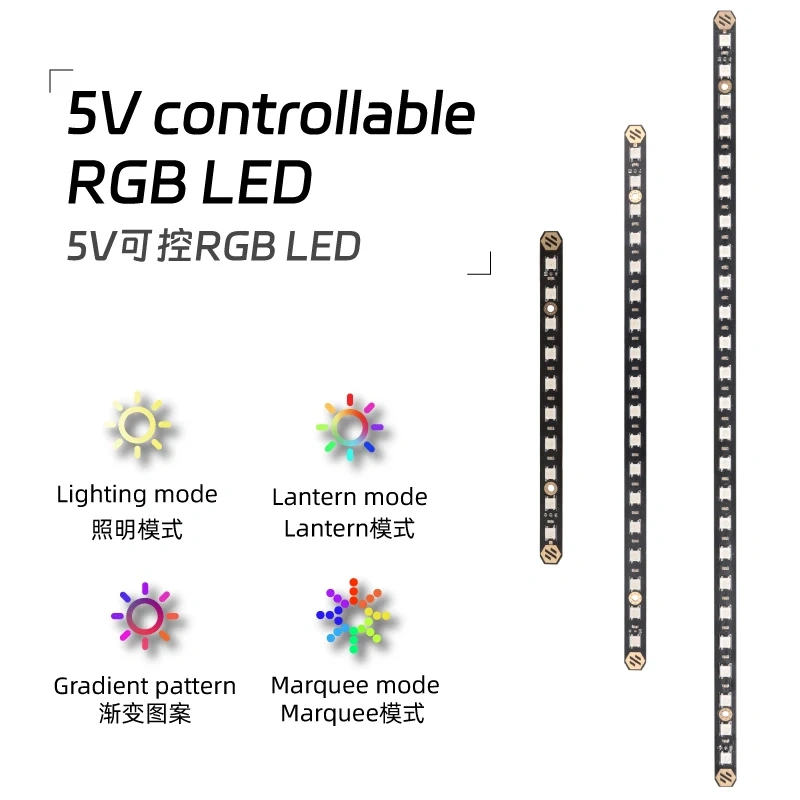 2Pcs Mellow  Daylight PCB Kit 5V RGB / White LED Bar For 3D Printer Voron 0.1/0.2 Voron 2.4 Trident 350/300/250 Micron+ Lamp Bar