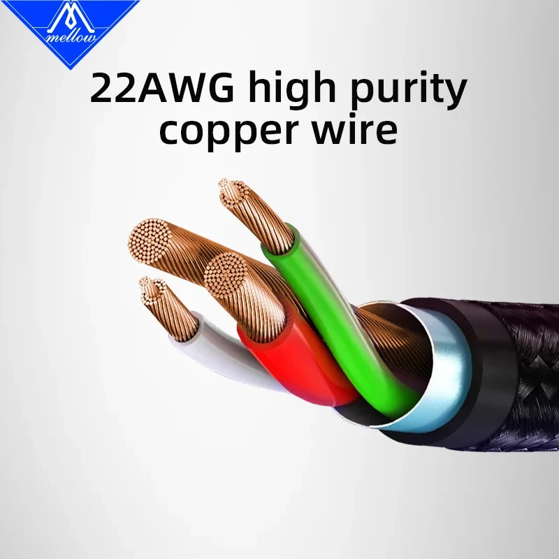 Mellow Premium 4-pin Extension Cable for Bambu Lab AMS Lite A1/A1mini 3D Printers
