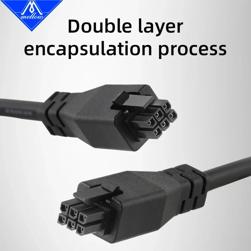Mellow Premium 6-pin Extension Cable For Bambu Lab AMS X1 X1C P1P P1S 3D Printers AMS 0.5/1/1.5/2 Meters With Megnetic Ring