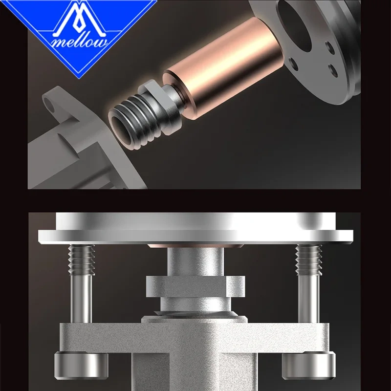 Mellow 2.85MM FluxHeat V6 Hotend For Voron Blv Vzbot Hevort DIY 3D Printer Suitable For Printing 2.85MM TPU Filament