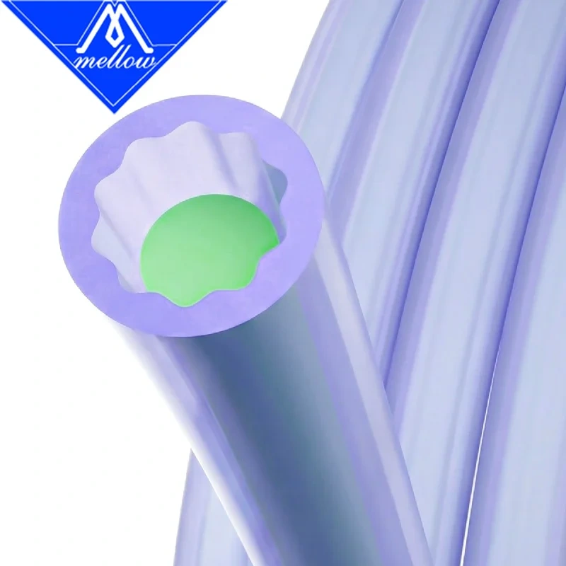 Mellow Color Star Shaped PTFE Tube Ultra-Smooth Japanese Material 4mm OD Teflonto Flow DIY 3D Printer For Bambu Lab AMS Creality