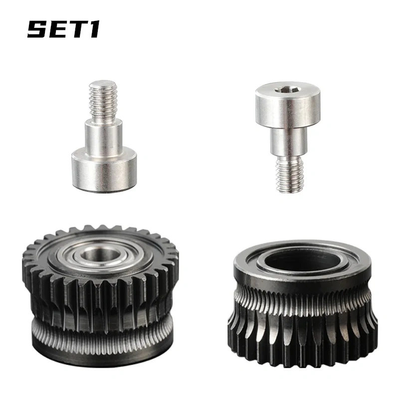 Mellow All Metal Hardened Steel Nickel-Plated/DLC Coated K1 Gear 1.75MM Filament Drive Gear For Creality K1/ K1C/K1 Max Extruder