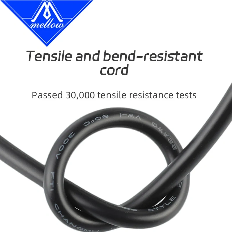 Mellow 1 Meters Premium BMCU 4-pin Extension Cable For Bambu Lab AMS  A1 A1 mini  3D Printers AMS BMCU 370C MMY