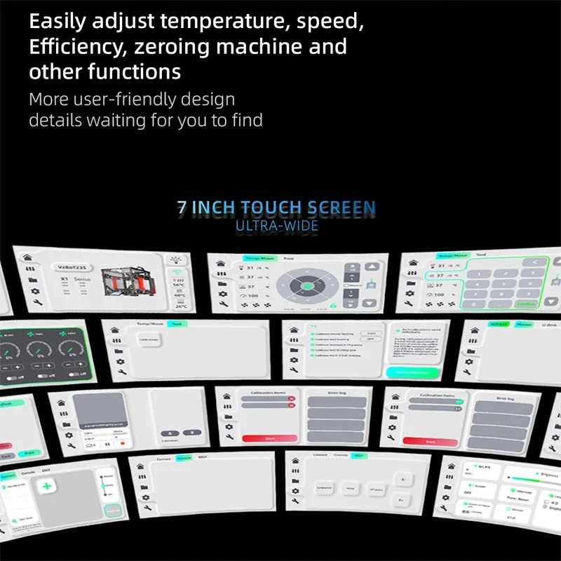 Mellow Klipper 7 inch WiScreen7 Touch Screen Display For Custom UX&UI ERCF Multi-Printer Wireless Control 3D Printer Voron Vzbot