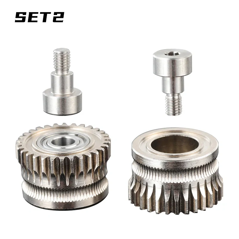 Mellow All Metal Hardened Steel Nickel-Plated/DLC Coated K1 Gear 1.75MM Filament Drive Gear For Creality K1/ K1C/K1 Max Extruder