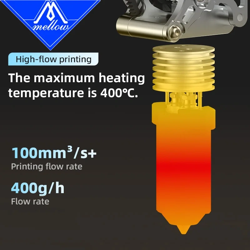 Mellow DualVelo AIR Lite All-Metal Hotend & Extruder for Large-Format 3D Printers — High-Speed DIY 3D Printing