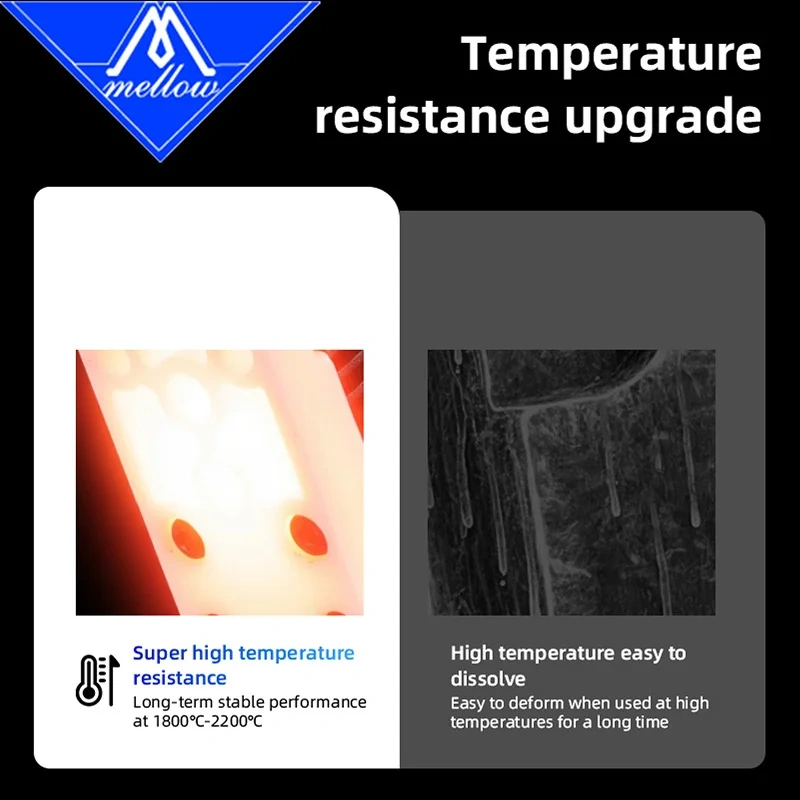 Mellow For Bambu Lab A1/A1 Mini Ceramic Zirconia  Insulator Aluminum / Copper Heatblock Kit For H2D Hotend Left Mounting Base