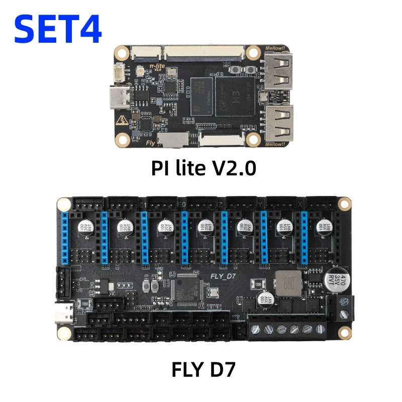 Mellow FLY D7 V1.0 Board 7 Axis 32Bit Klipper Firmware TMC2209 UART 3D Printer Parts For Ender 3/5 Voron 2.4 Trident