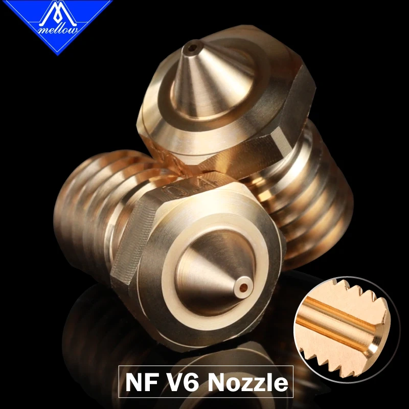 Mellow  5pcs/lot Top Quality NF V6 Nozzle For 3D Printer Nozzle Extruder For V6 Hotend  Ender 3 Titan Prusa I3 Mk3
