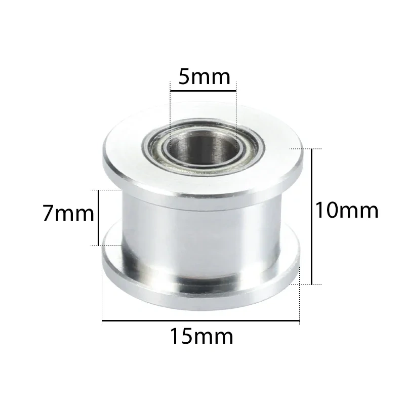 Mellow 3D Printers Parts 1pcs GT2 Idler Timing Pulley 20 Tooth Wheel Bore 5mm Aluminium Gear Teeth for GT2 Timing belt  6MM