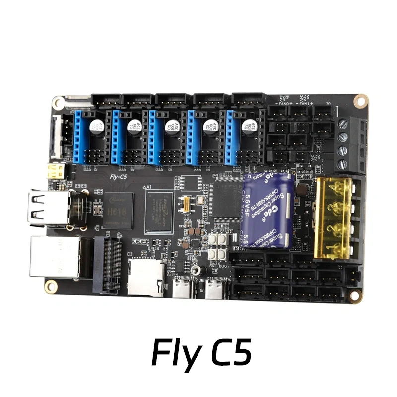 Mellow FLY C5 V1.0 Motherboar SOC H618 MCU H723 550Mhz For Hi-Speed DIY 3D Printer Accessories E3 V3.0 Ender3 V2 CR10 Voron V0.1
